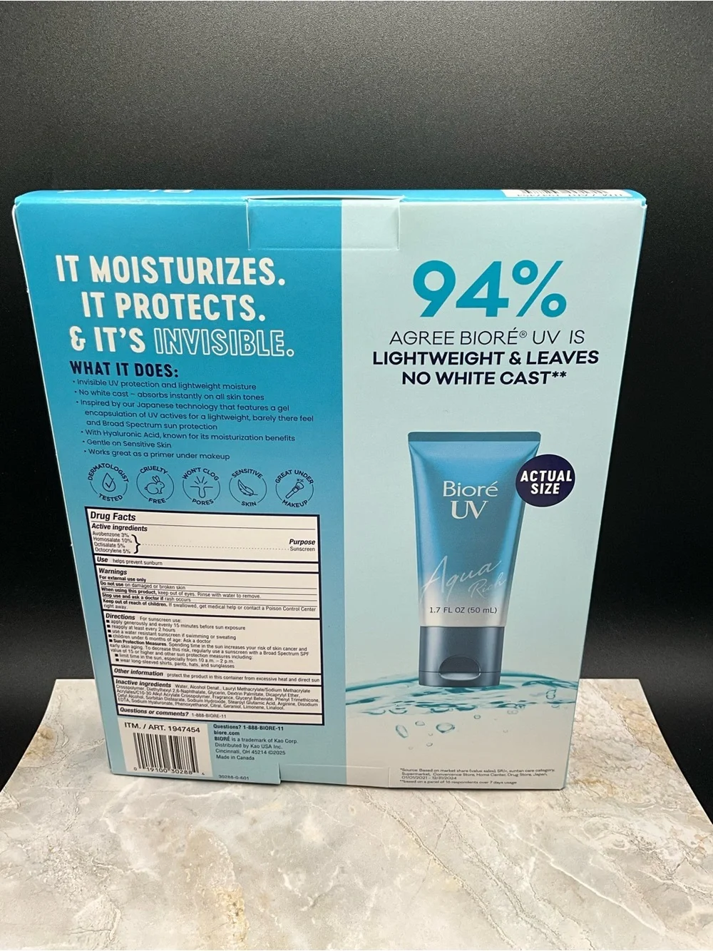 UV Aqua Rich Invisible Weightless Moisturizer SPF 50 - sealed pack